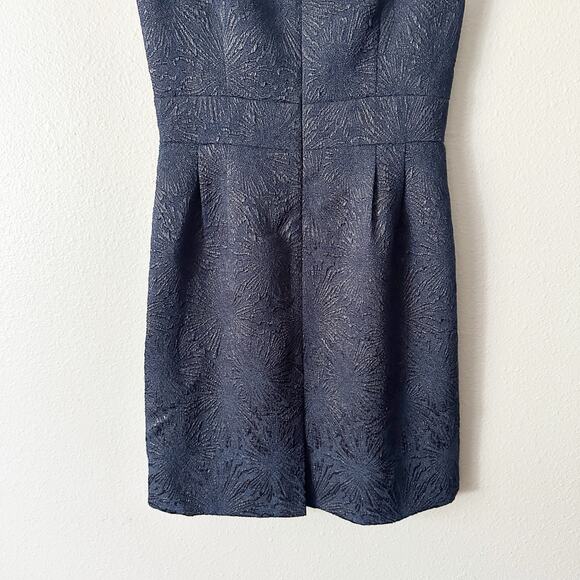 Tahari ASL Sleeveless Sheath Navy &‎ Black Shimmer Mini Dress women’s size 8 - Picture 14 of 15